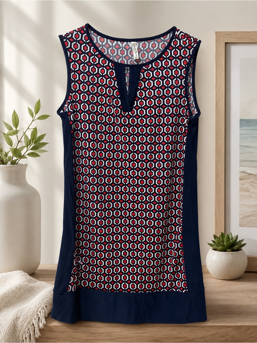 Bold Geometric Print Dress